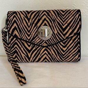 Vera Bradley Turn Lock Zebra Wristlet Wallet